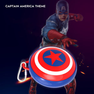 Captain America Steve Rogers Super Hero Shield Avengers Red Blue Wireless Bluetooth Speaker Mini Speaker