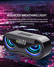 Load image into Gallery viewer, Colorful lights, dual speakers, digital buttons, song, Bluetooth speaker
