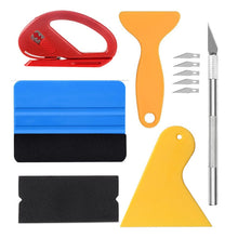 Load image into Gallery viewer, 5Pcs With Felt Cloth Car Film Wrap Tool Kit Squeegee Set Vinyl Scraper Cutter for Vehicle Window Tint Car Accessories Wrapping Tools Vinyl Spatula
